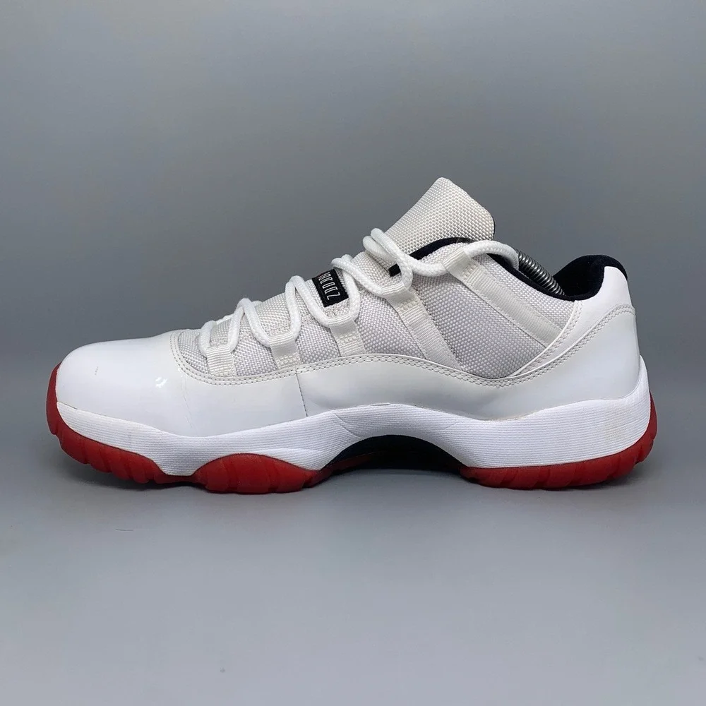 Jordan 11 Retro Low Cherry‎ White Red Basketball Shoes 528895-101 Men's Sz 12